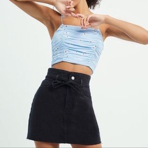 PacSun Black Denim Skirt with Belt